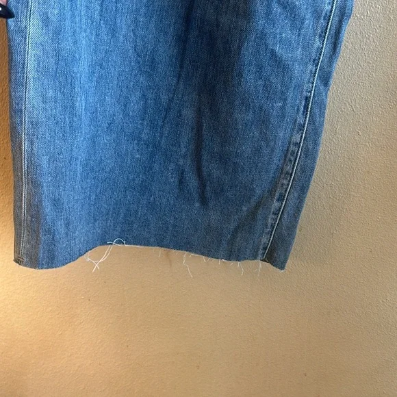 Hidden Khalia Wide Leg Jean Medium Wash Destroyed Knee Womens Size 31 - Picture 5 of 15